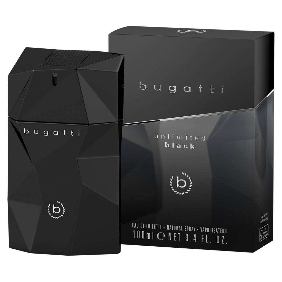 Bugatti Unlimited Black Eau de toilette 100 ml — Eau de toilette uomo