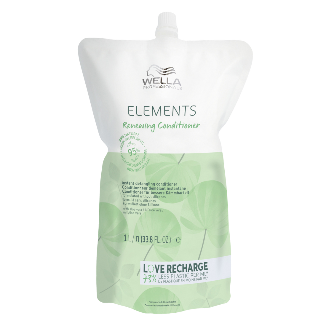 Wella Professionals Elements Renewing balsamo rigenerante per capelli brillanti e morbidi 1000 ml Ricarica