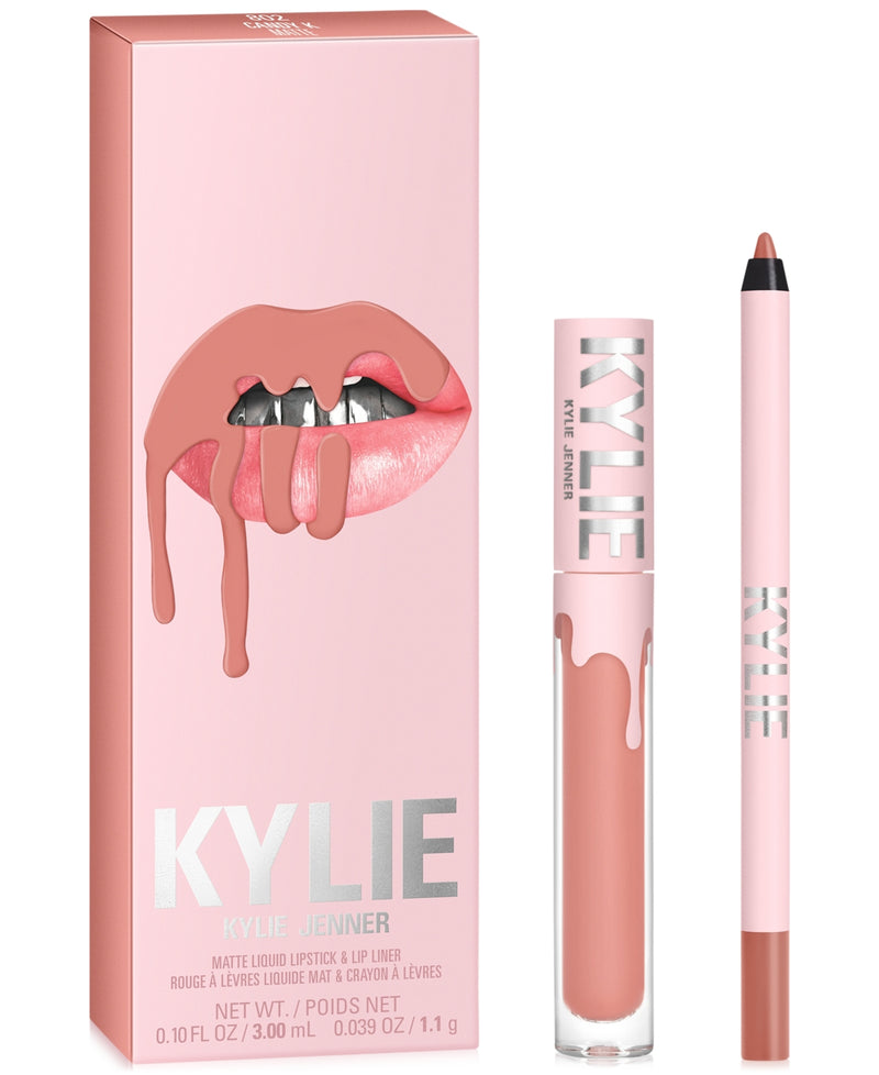 Kylie cosmetics Σετ ματ υγρού κραγιόν + μολυβιού χειλιών Απόχρωση: 802 Candy K
