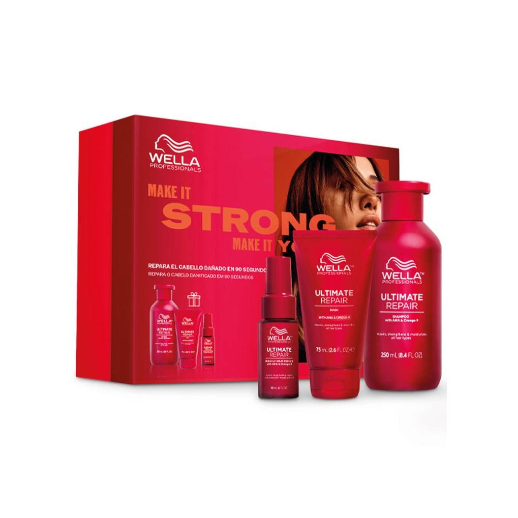 Wella Ultimate Riparatore 3 pezzi — 손상 모발 트리트먼트 세트