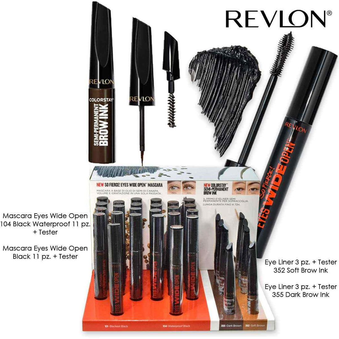Revlon Espositore mascara eyeliner 1 pezzo — Stojak na makijaż
