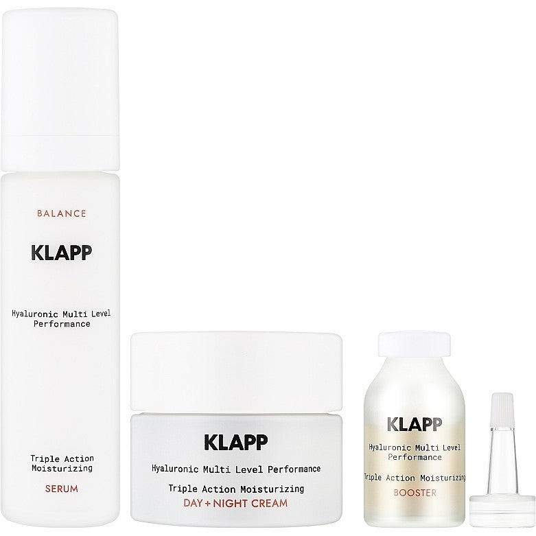 Klapp Triple Action Moisturizing Power Trio 3종 세트: 부스터, 세럼, 크림