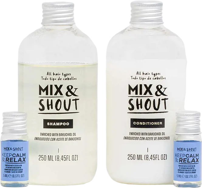 Set per tutti i tipi di capelli Mix &amp; Shout Soothing Routine (sham/250ml + condit/250ml + ampoul/2x5ml)