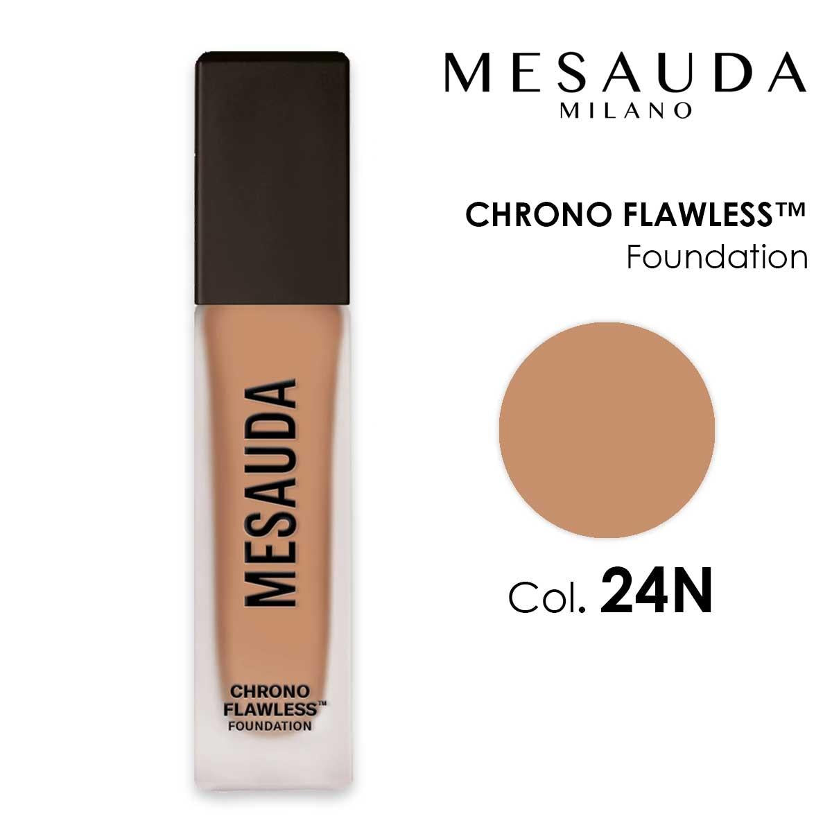 Mesauda CHRONO FLAWLESS FOUNDATION 24N — fondotinta fluido alta coprenza finish matte 30 ml