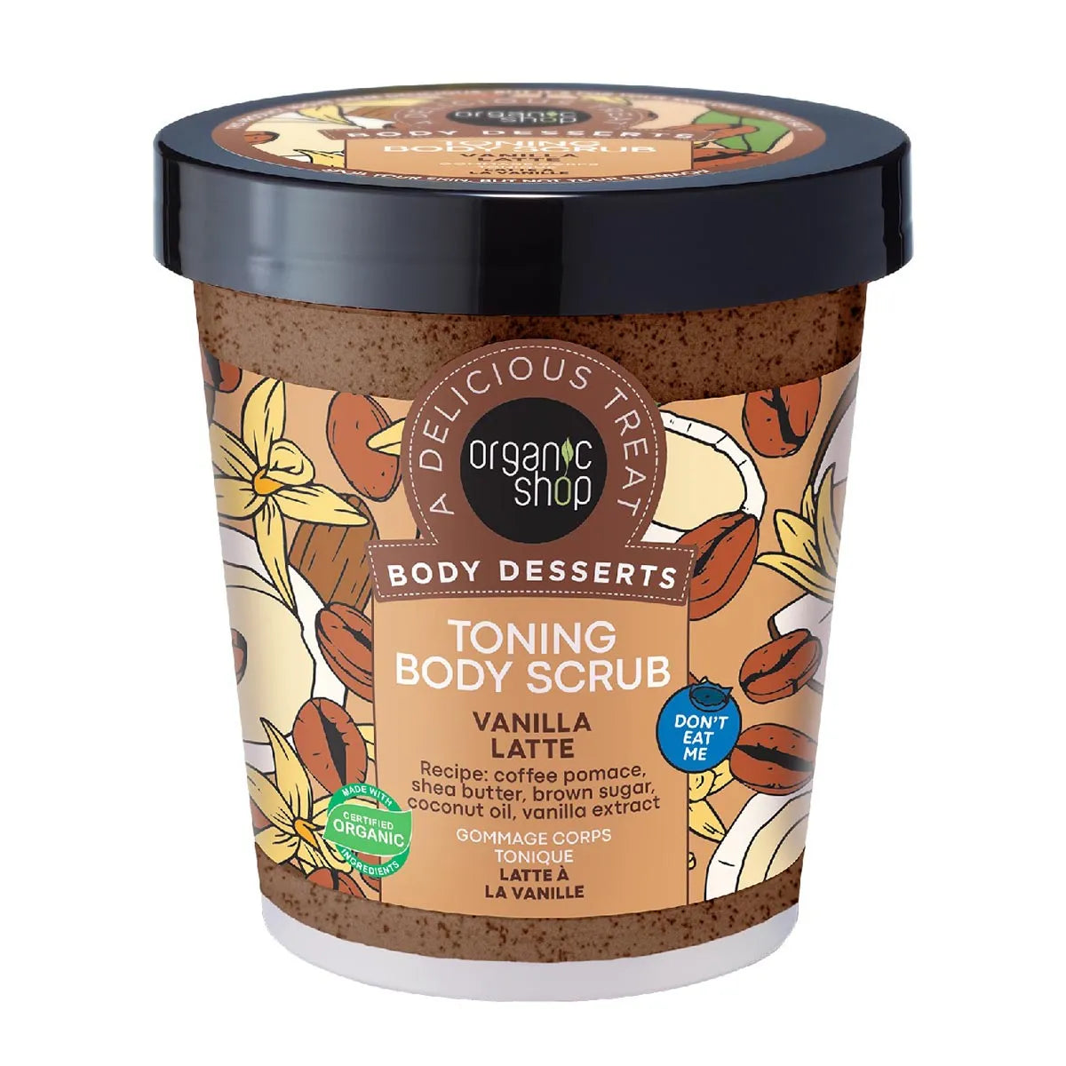 Organic Shop Vanilla Latte 450 ml — Scrub corpo