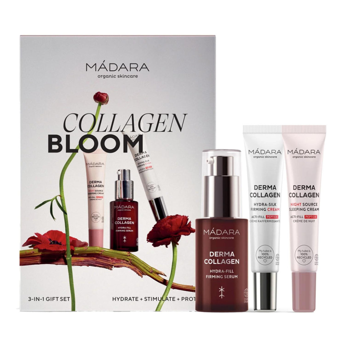 Madara Derma Collagen Hydra-Fill Συσφιγκτικός Ορός 60 ml Συσφικτική Κρέμα 15ml