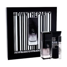 Set cadou Carolina herrera 212 VIP Men Black EDP 100ml, gel de duș 100ml și EDP miniatural 10ml - 100ml