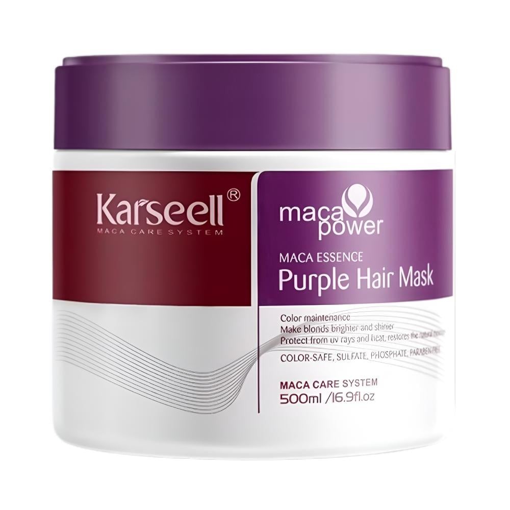 Karseell Maca Power Essence Mascarilla capilar violeta antiamarillo 500 ml