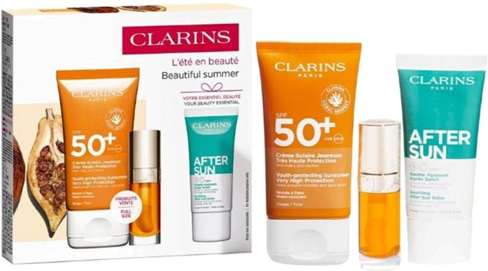 Clarins Beautiful Summer (b/cr/50ml + b/balm/30ml + l/oil/7ml) Set