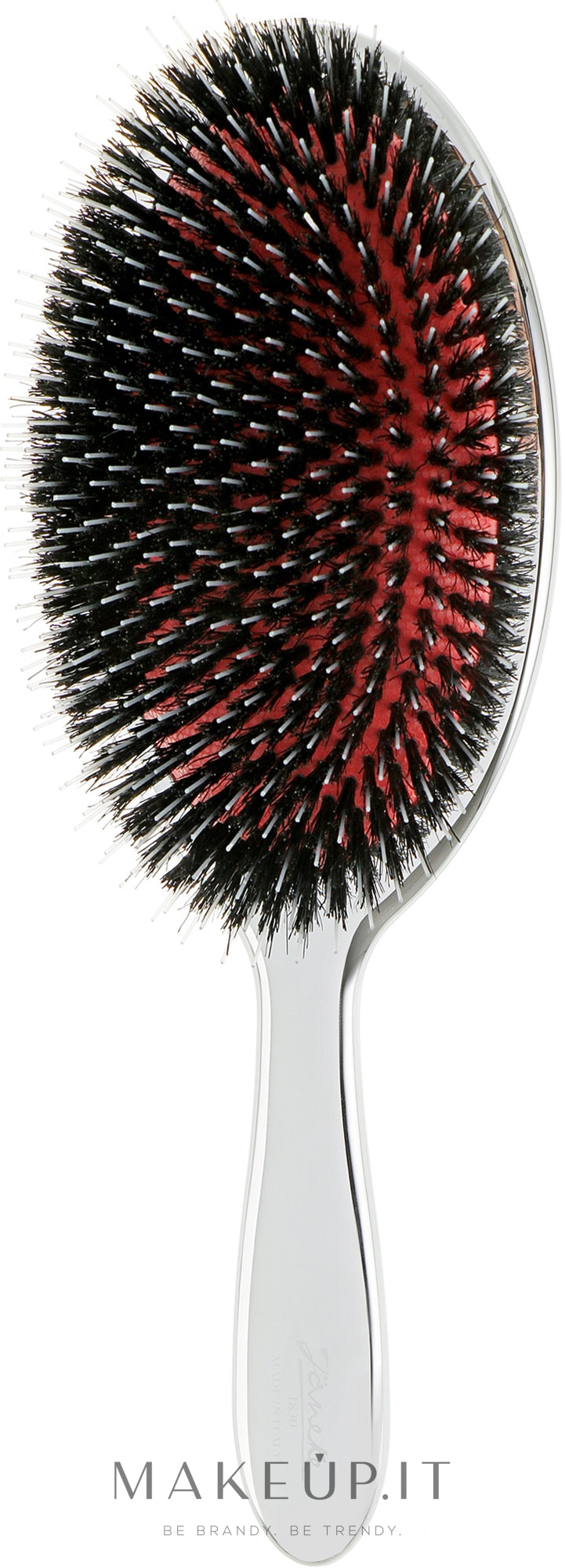 Spazzola capelli con setole naturali, media, 22M, argento Janeke Silver Hairbrush CRSP22M