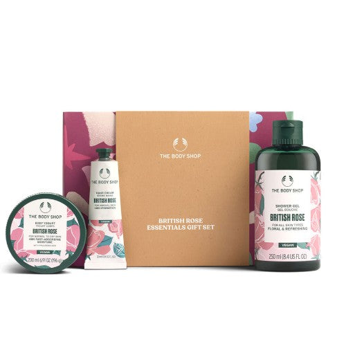 The Body Shop British Rose Set 250 ml + 30 ml + 200 ml — Geschenkset