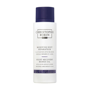 Christophe Robin Notte Recovery Monoi olio notte al fiore di loto bianco 92 ml — Nacht haarolie
