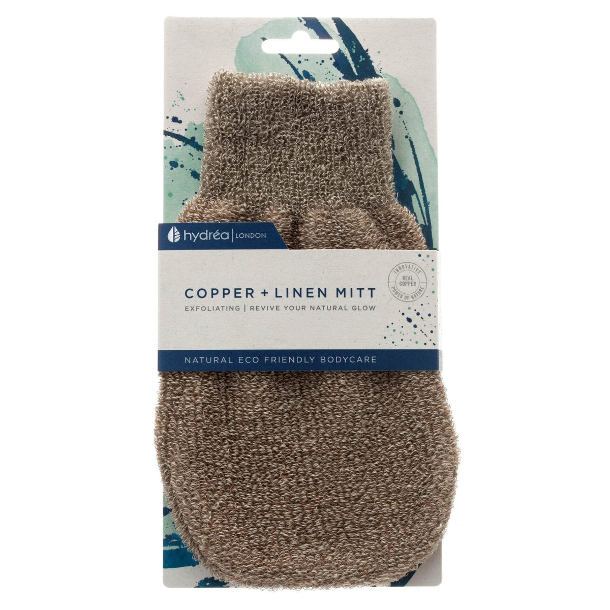 Hydrea London Guanto spa in lino con rame — 각질 제거 장갑