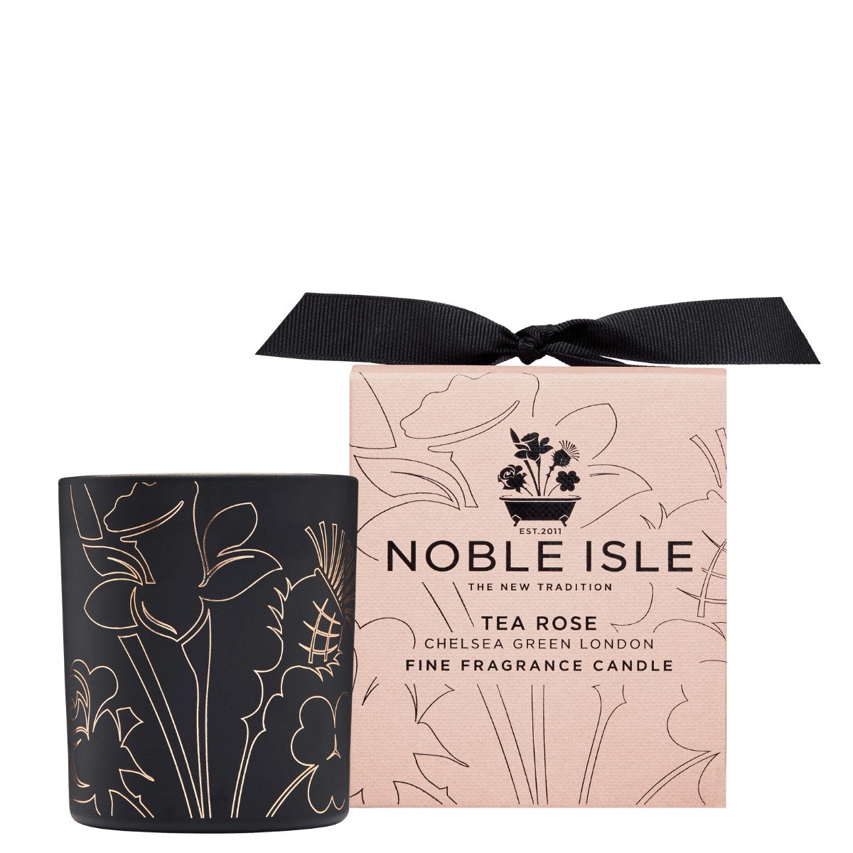 Noble Isle Tea Rose Candela profumata floreale tè e rosa 200 g