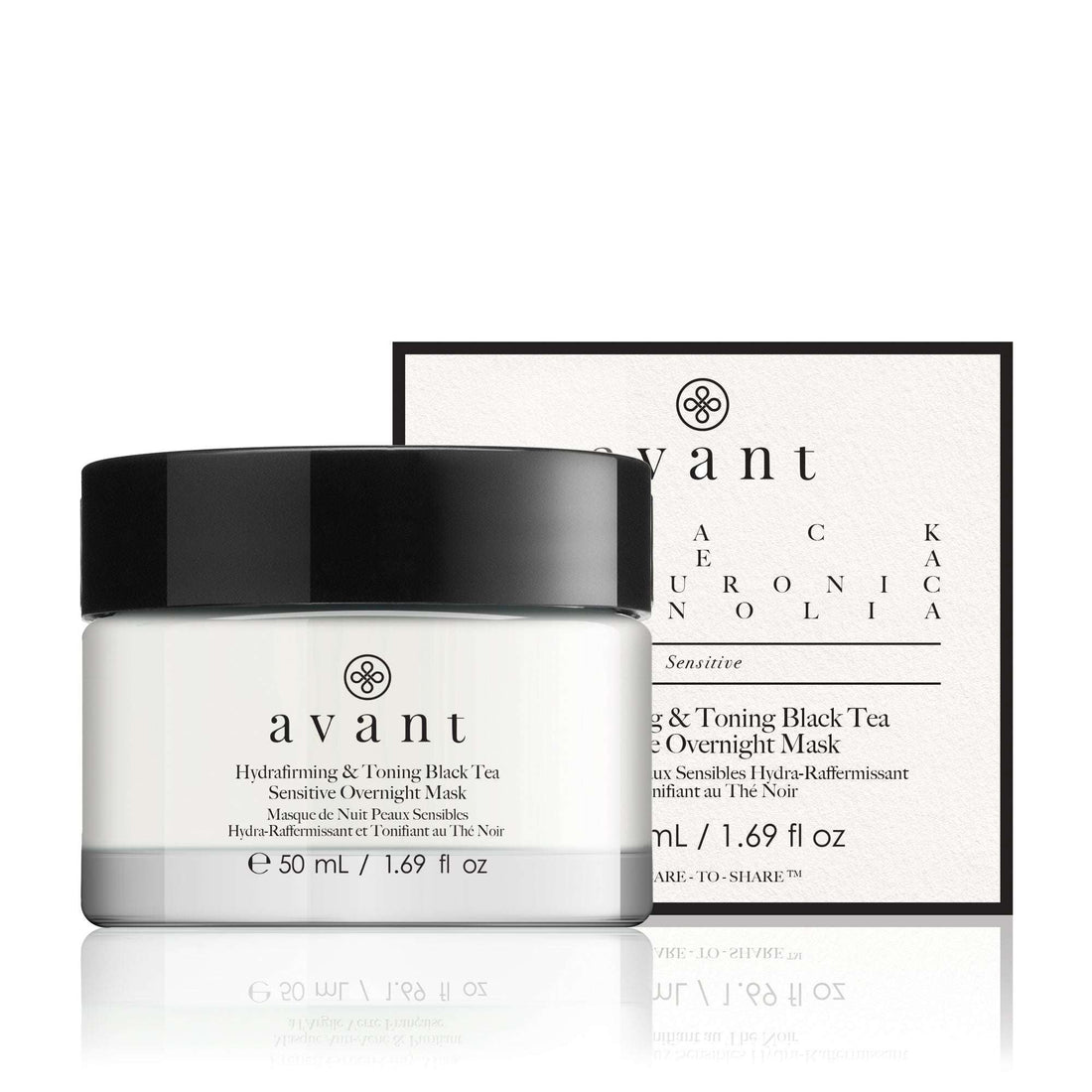 Avant Hydrafirming &amp; Tonificante Tè Nero Pelle Sensibile Notte 50 ml — Nacht-Gesichtsmaske