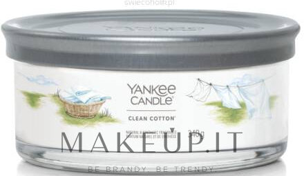 Candela profumata "Clean Cotton", 5 stoppini Yankee Candle Singnature 340 g
