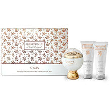 Afnan Conjunto de presente de buquê floral de lembrança para mulheres Eau de Parfum 100 ml, gel de banho 100 ml e creme corporal 100 ml - 100 ml