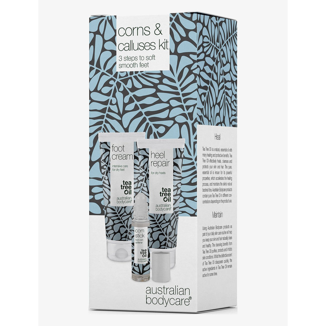 Australian Bodycare Corns and Calluses Kit 3 Trinn for Myke og Glatte Føtter — Sett