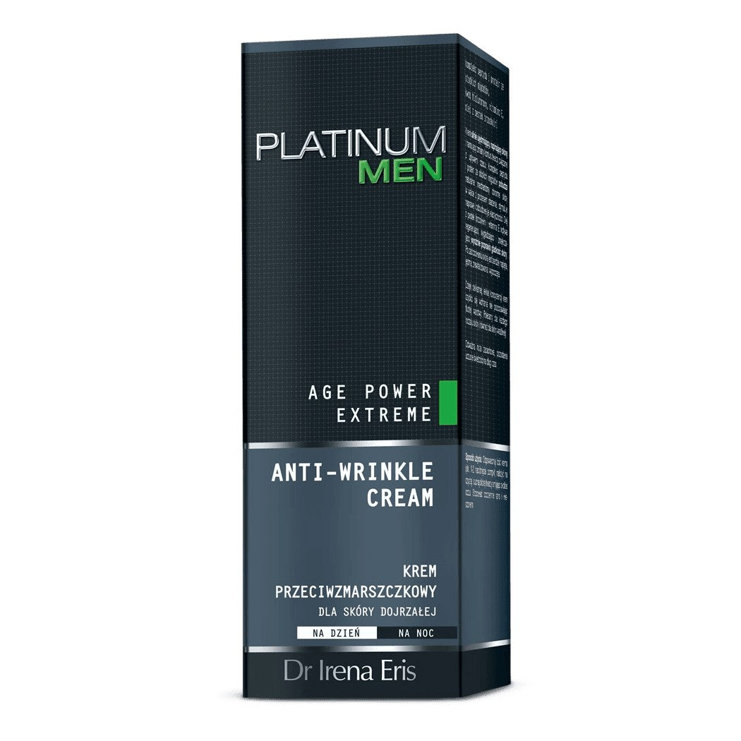 Dr Irena Eris Platino Uomo Age Power Extreme Κρέμα κατά των ρυτίδων 50 ml — Ανδρική κρέμα προσώπου