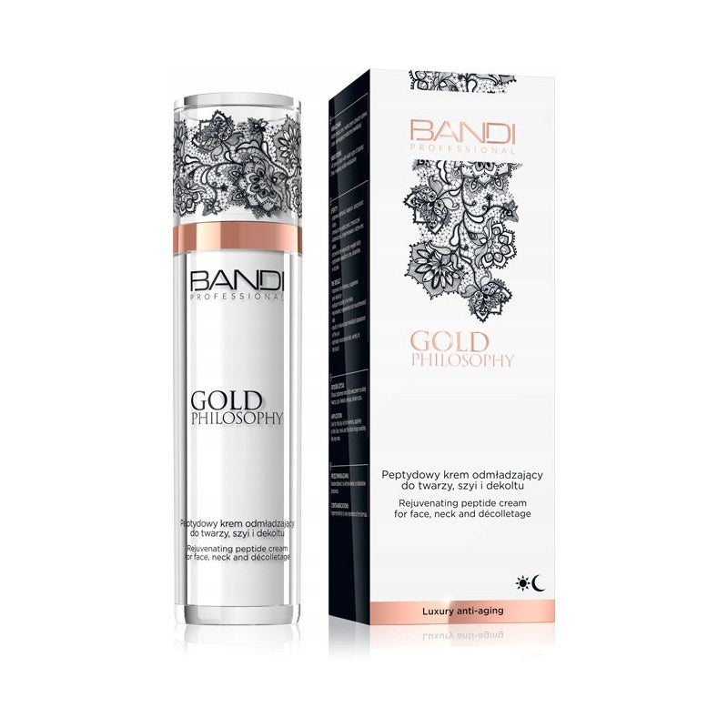 Crema peptidica anti-età per viso, collo e decolleté Bandi Professional Gold Philosophy Rejuvenating Peptide Cream 50 ml