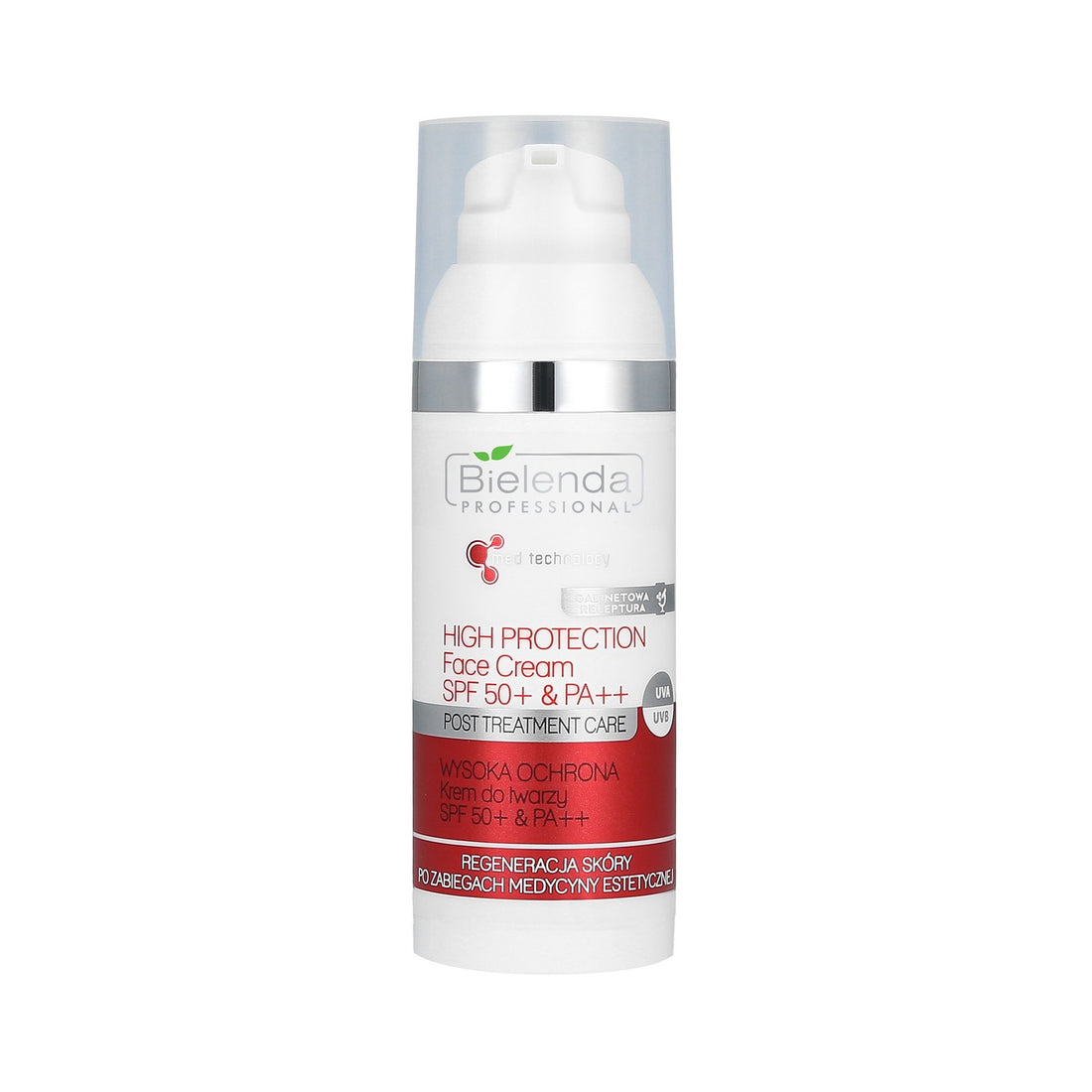 Bielenda Professional Post Trattamento Cura Alta Protezione Crema viso SPF 50+ &amp; PA++ 50 ml — Ansigtscreme med SPF 50+ &amp; PA++