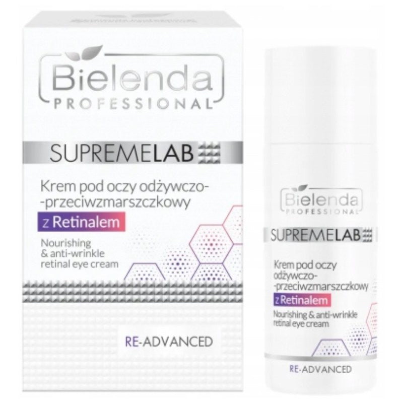 Bielenda Professional Supremelab Re-Advanced — crema contorno occhi nutriente anti-rughe al retinolo 15 ml