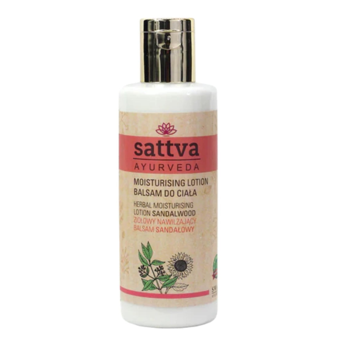Sattva Herbal Återfuktande kroppslotion med sandelträ 210 ml
