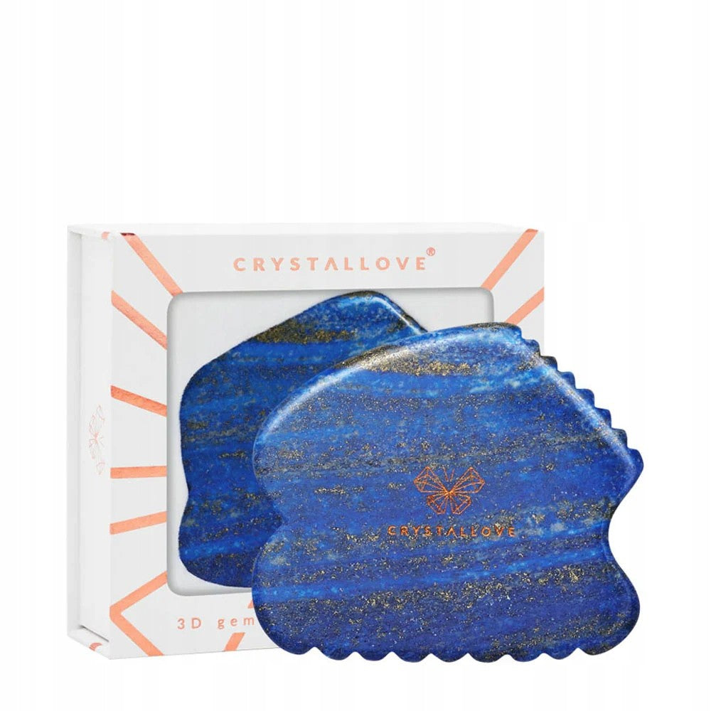 Crystallove Lapis Lazuli Contour Gua Sha — Attrezzo Massaggio
