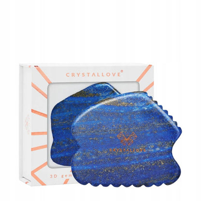 Crystallove Lapis Lazuli Contour Gua Sha — Attrezzo Massaggio