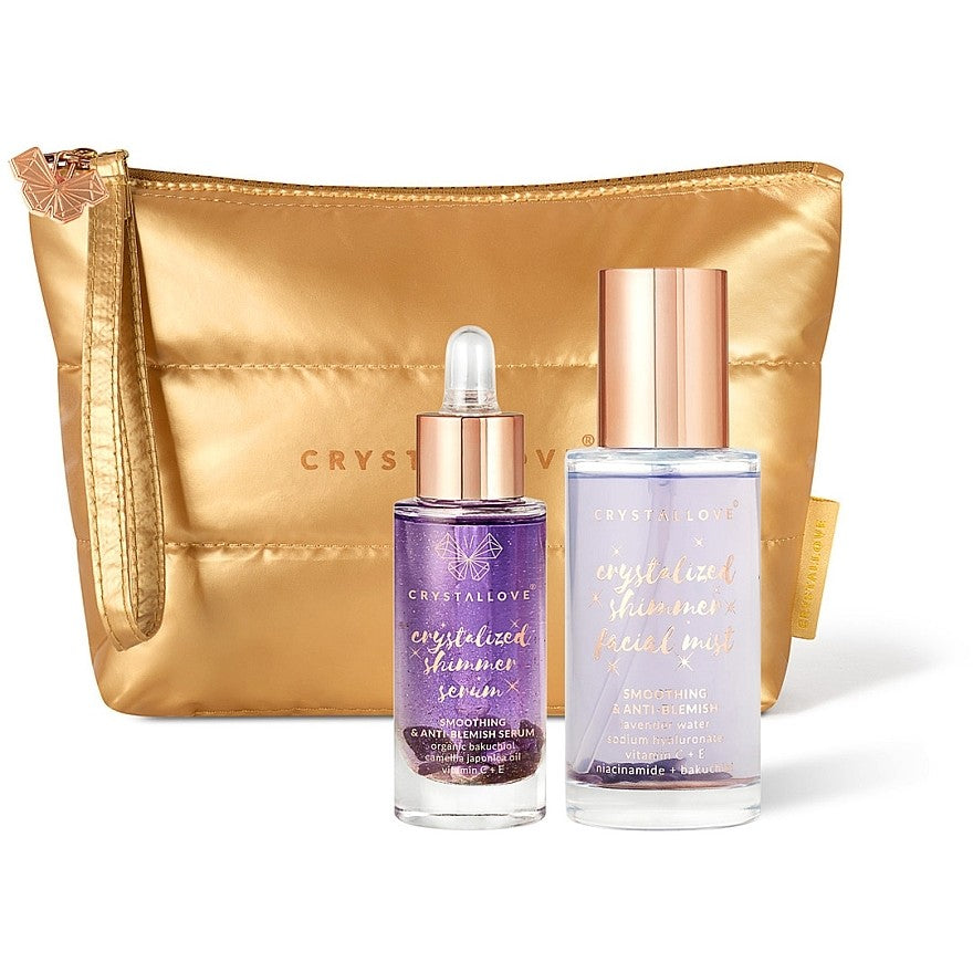 Crystallove Amethyst Skincare Duo (siero 30 ml + acqua profumata 100 ml + beauty bag) — Set