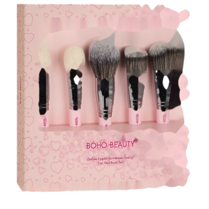 Set pennelli trucco, 5 pezzi Boho Beauty Love Color Face Brush Set 5 pz.