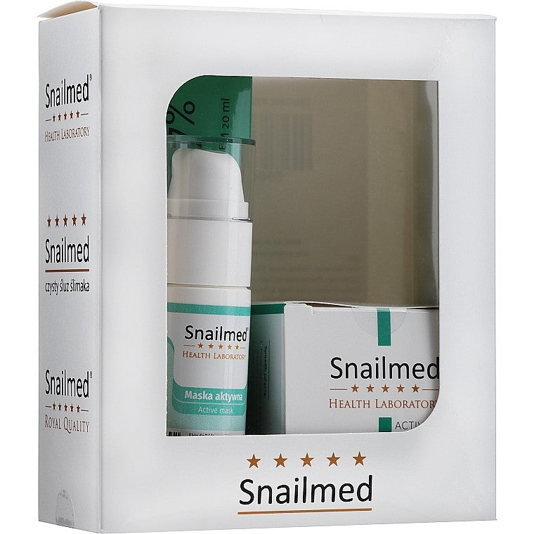 Snailmed Set anti acne N. 2 (f/maschera/20ml + acne/cr/60ml + f/maschera/30ml) — Cofanetto anti acne