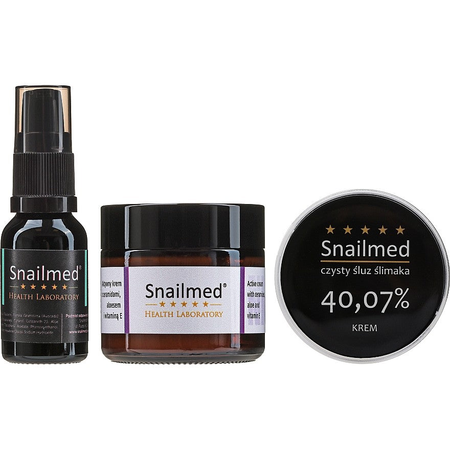 Snailmed Set N. 5 (f/cr/15ml + n/cr/60ml + ser/15ml) — Cofanetto skincare
