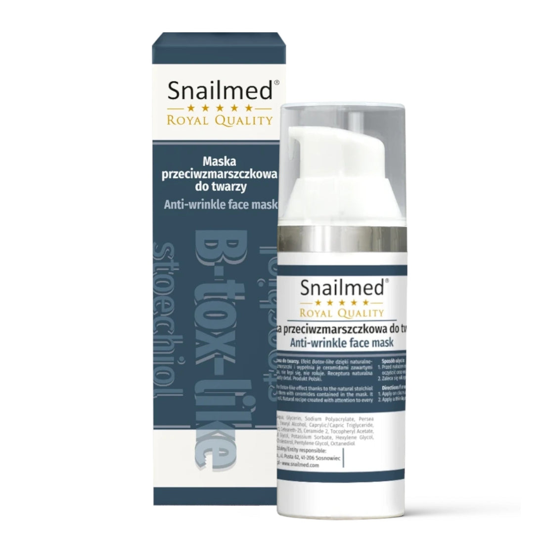 Snailmed Royal Quality Anti-Wrinkle Face Maschera 50 ml — Maschera viso antirughe
