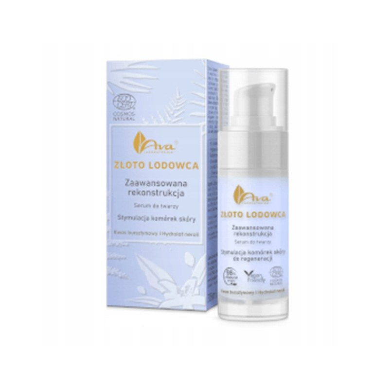 Siero viso AVA Laboratorium Glacier Gold Advanced Reconstruction Face Serum 30 ml