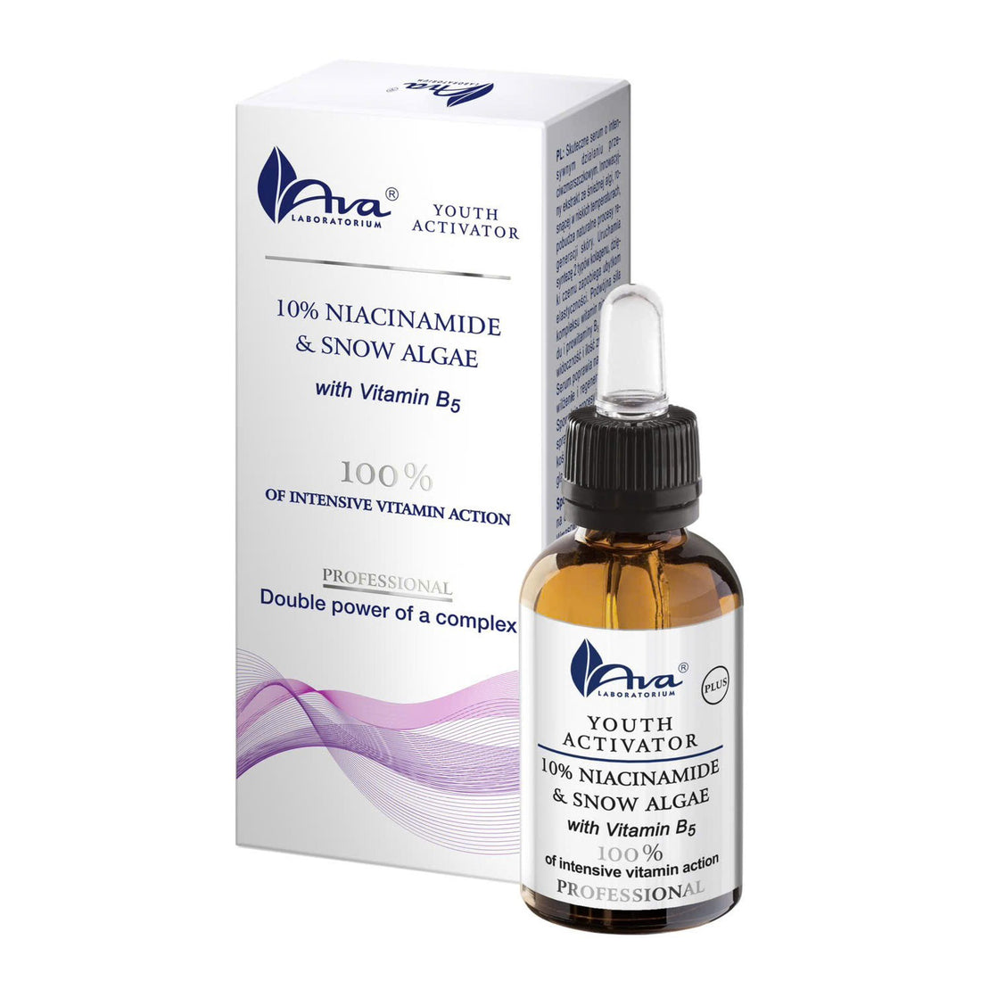 Ava Laboratorium Attivatore di giovinezza con niacinamide, alghe delle nevi e vitamina B5 30 ml — Crema viso