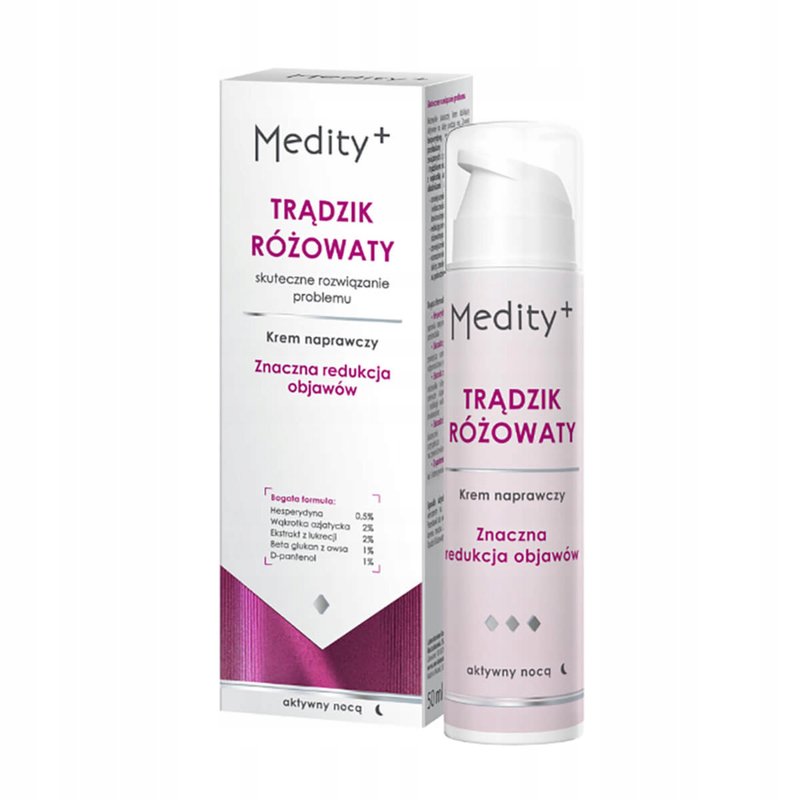 Crema viso per pelli con rosacea, da notte AVA Laboratorium Medity+ Night Cream 50 ml