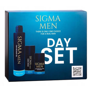 Sigma Beauty Sigma Men Day Set (Gel doccia 200 ml + Crema mani 100 ml + Crema viso 50 ml) — Cofanetto uomo