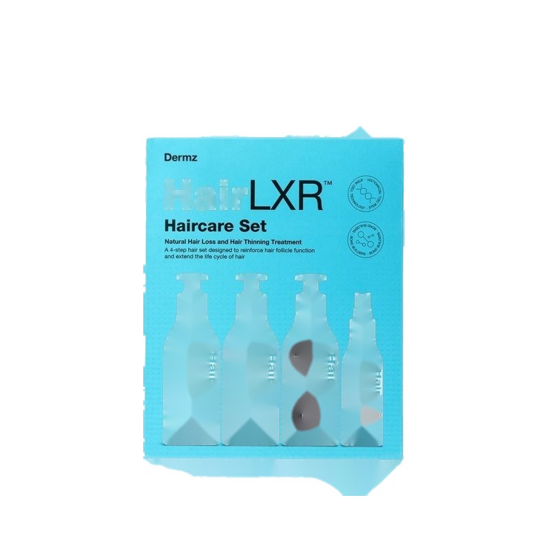 Set Dermz Hair LXR Haircare Set (shamp/peel/300ml + shamp/300ml + cond/300ml + ser/150ml)