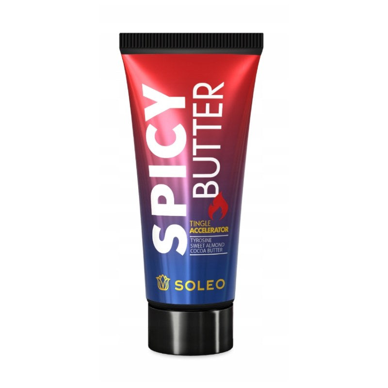 Acceleratore di abbronzatura con effetto caldo, burro di karité e olio di cocco Soleo Spicy Butter Tingle 150 ml