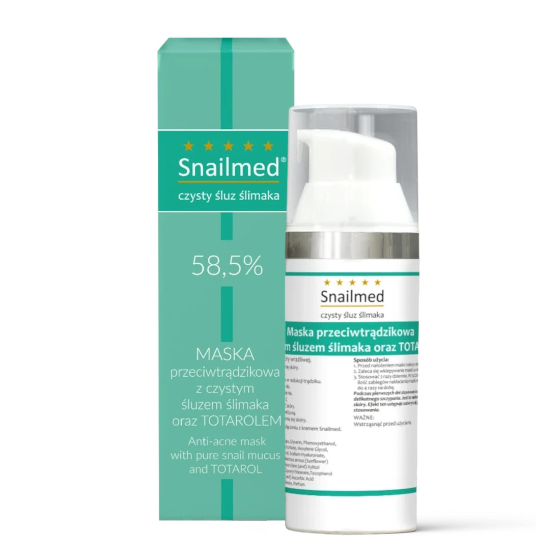 Snailmed Maschera viso anti acne notte per pelli con imperfezioni 30 ml