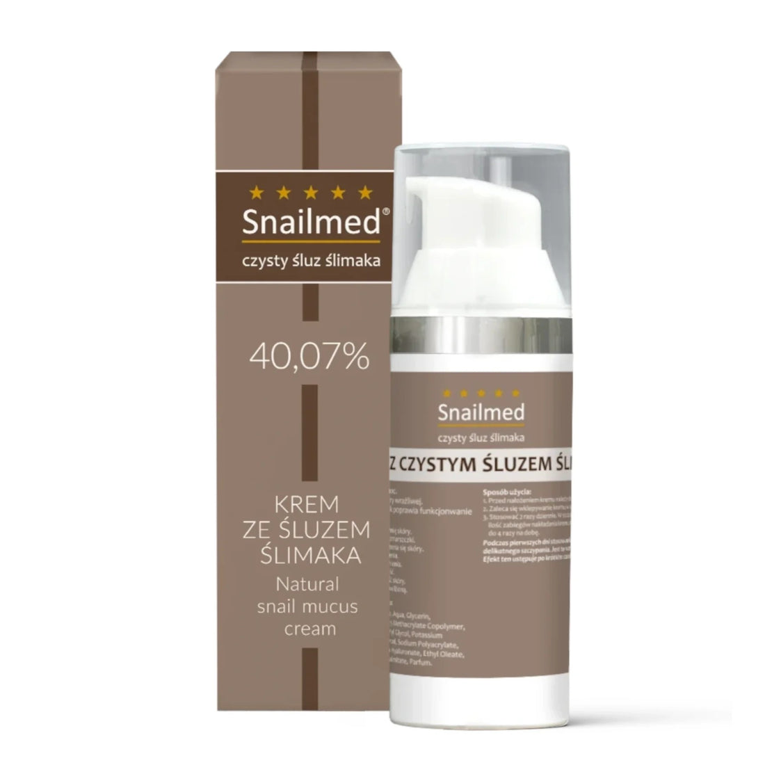 Snailmed Natural Snail Mucos crema viso modellante al muco di lumaca 30 ml