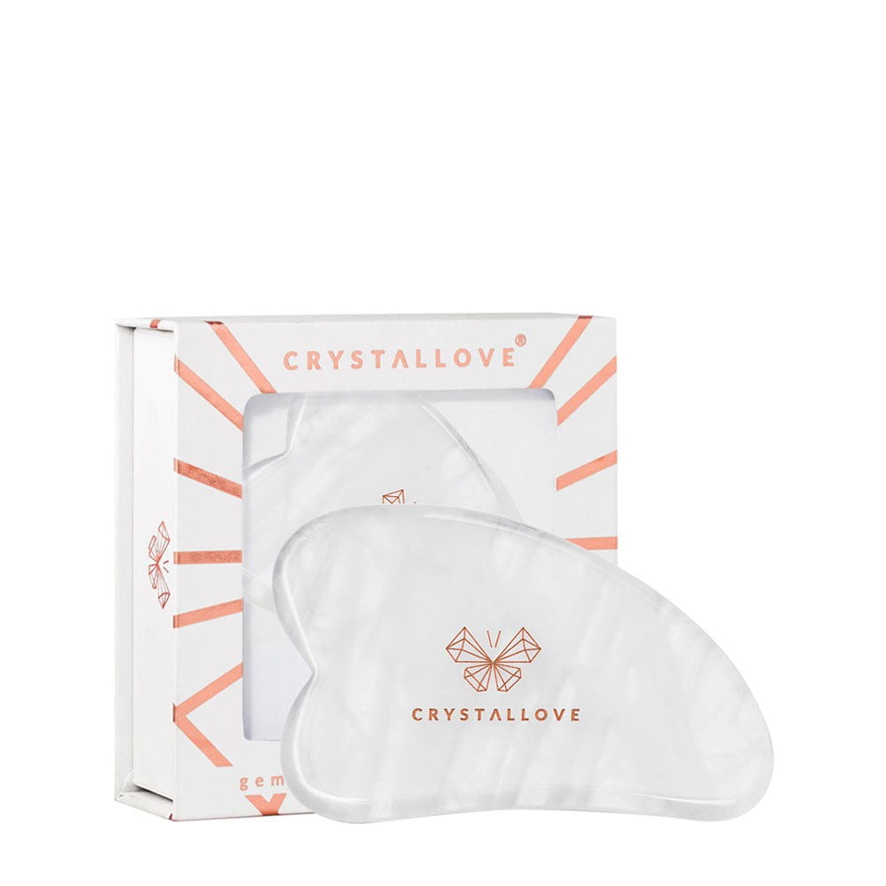 Crystallove Clear Quartz Gua Sha 1 pz — Strumento estetico