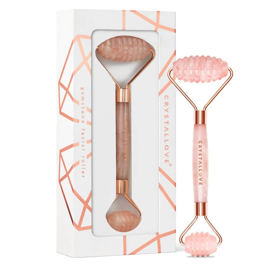 Crystallove Rose Quartz 3D Teeth Roller — Massaggiatore Viso