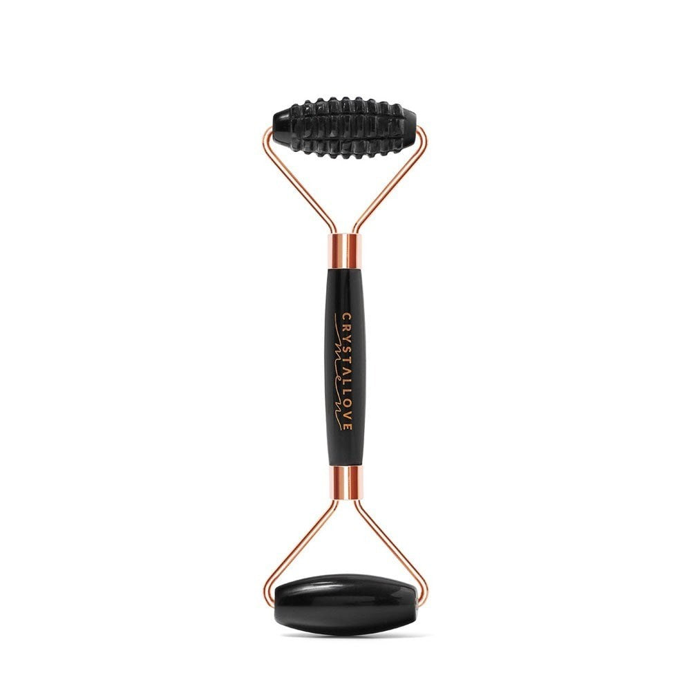 Crystallove masseur visage 3D en obsidienne noire — Masseur visage