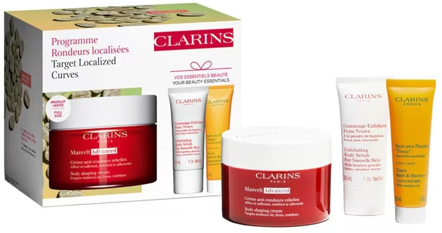 Set Clarins Masvelt (b/cr/200ml + b/scrub/30ml + sh/con/30ml)