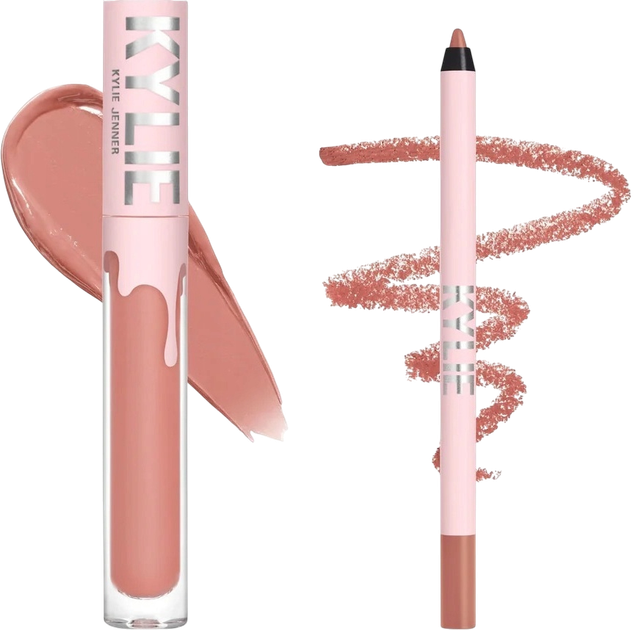 Kylie Cosmetics Set Matte Liquid Lipstick + Lip Liner — set rossetto liquido opaco e matita labbra tonalità 354 Until Fu