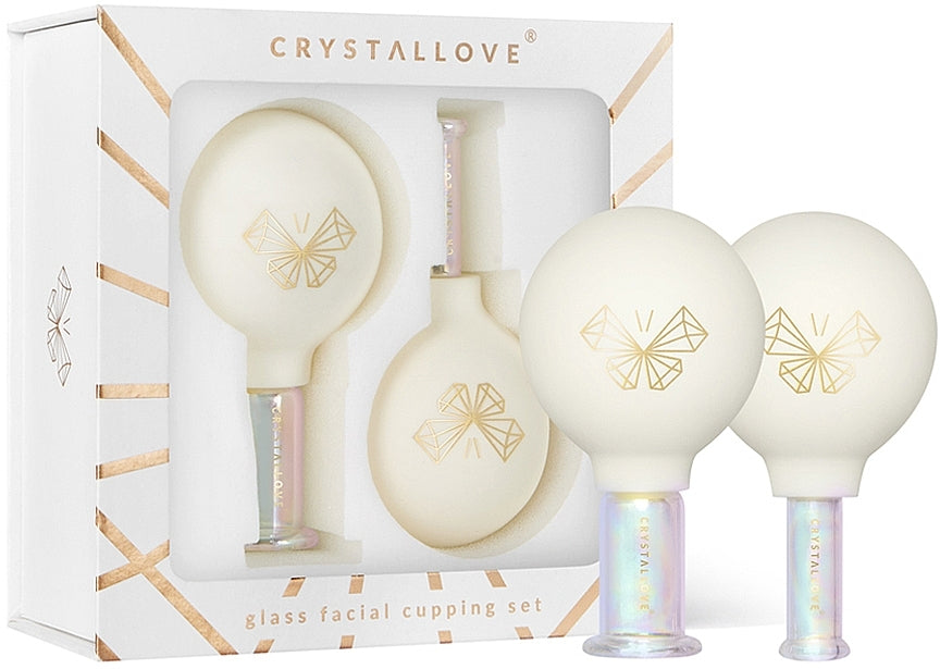 Crystallove Glass Cupping Set 2 pezzi — Set Massaggio Viso