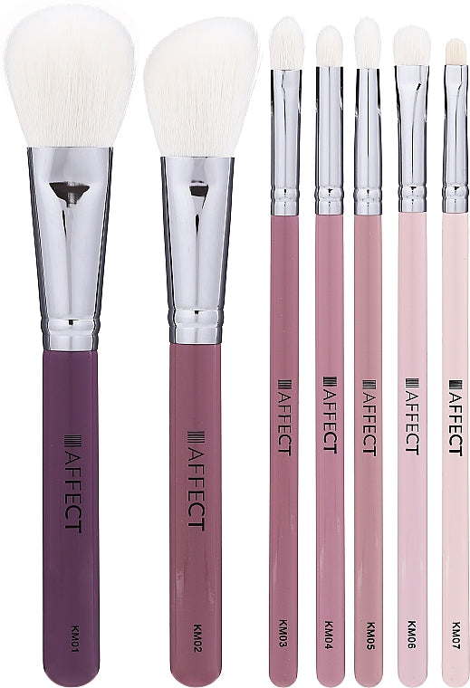 Set pennelli trucco, in astuccio, 7 pz Affect Cosmetics