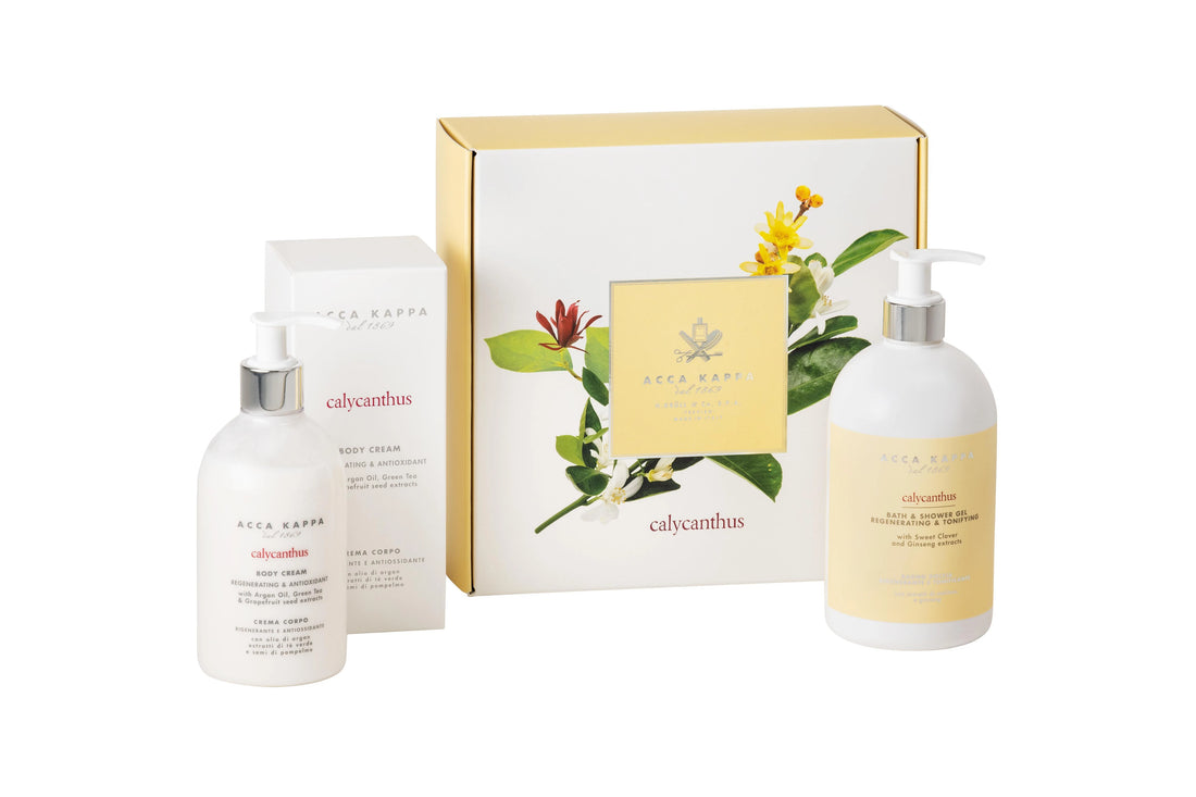 Acca Kappa Calycanthus Unisex-sett: dusjgelé 500 ml + bodylotion 300 ml